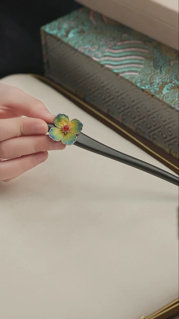 刺绣湘传礼纯手工发簪