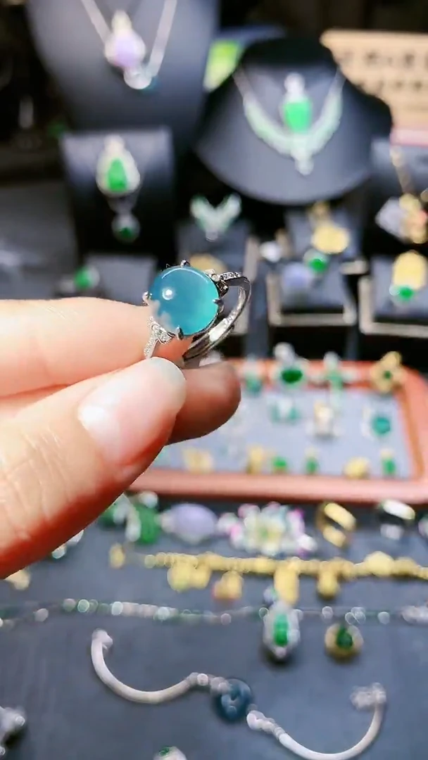 【闪购商品】翡翠戒指银S925镶嵌戒指