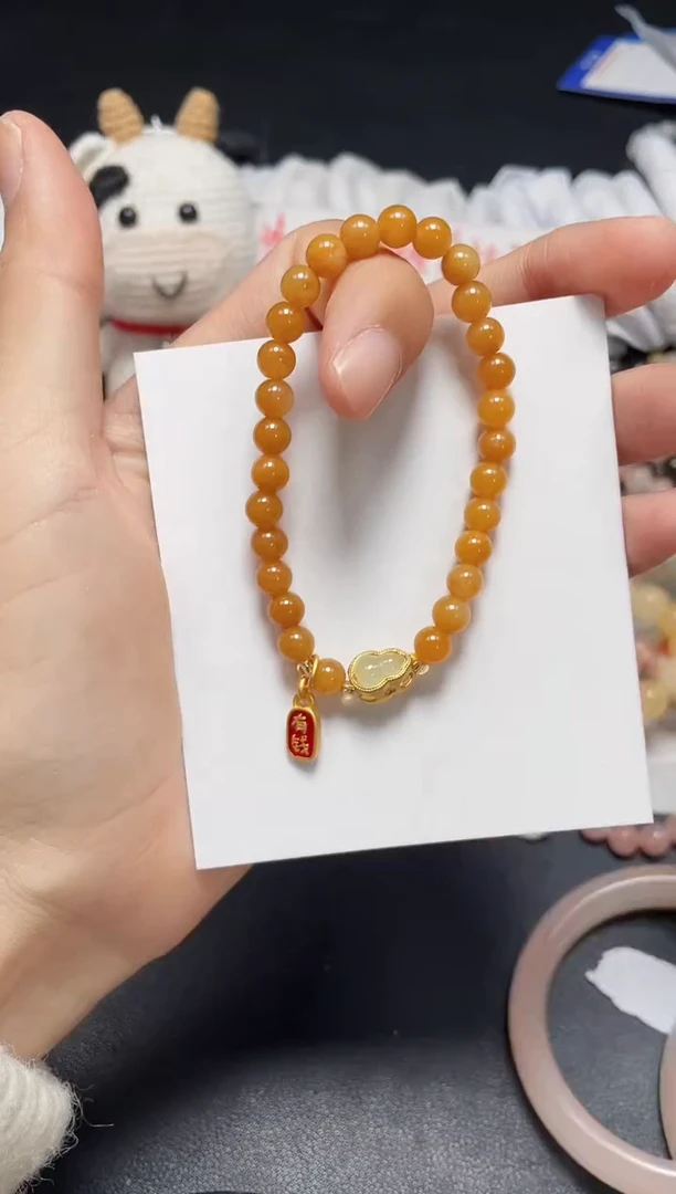 【闪购商品】石英质玉手链未镶嵌冰黄卡6