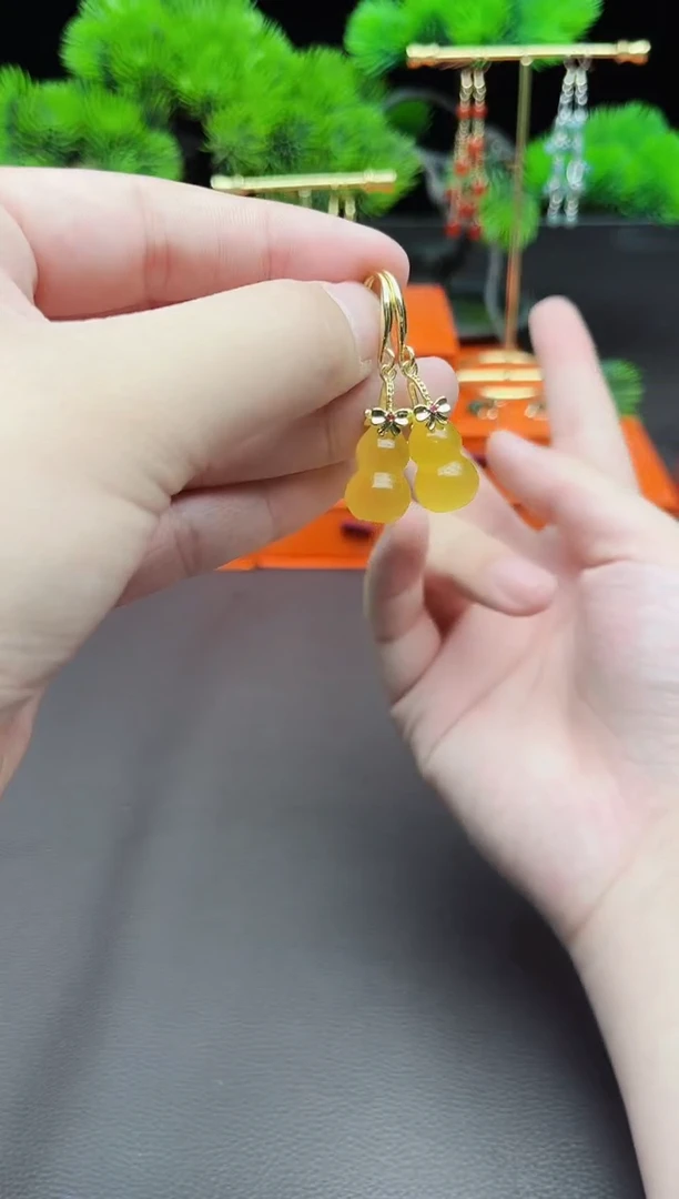 玛瑙/玉髓耳饰银S925镶嵌333