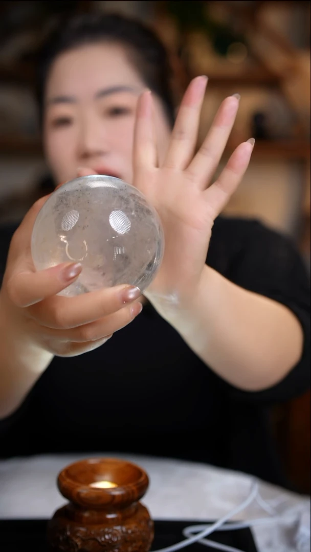 未镶嵌珠宝半成品水晶白水晶球D616