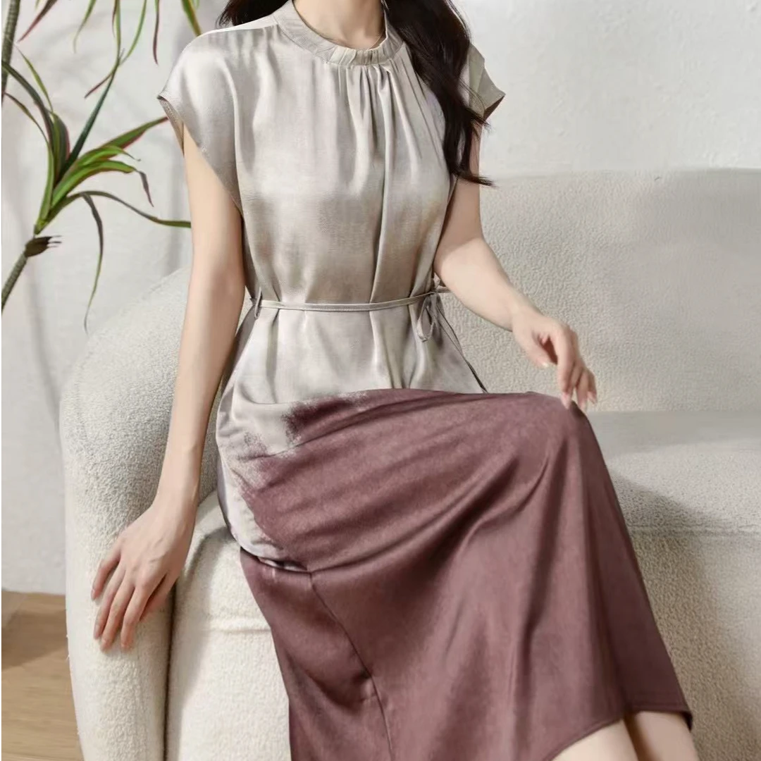 【高端鉴变】新款休闲时尚高端气质减龄真丝显瘦百搭遮肉连衣裙14