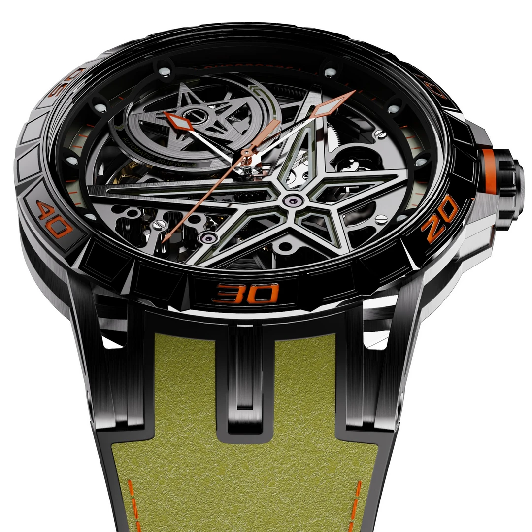 衔尾蛇男士 超跑风男士自动机械镂空腕表