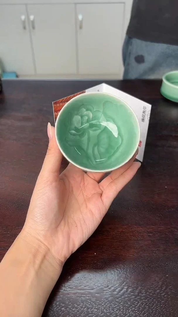 龙泉云间青瓷小米茶器