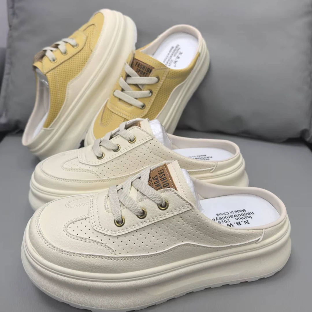 包头半拖鞋女运动休闲板鞋春秋网红时尚夏季软底居家厚底防滑