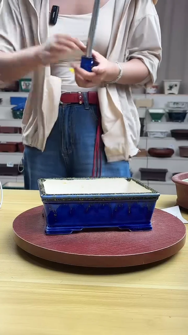 紫砂花盆浅草紫砂花盆微瑕