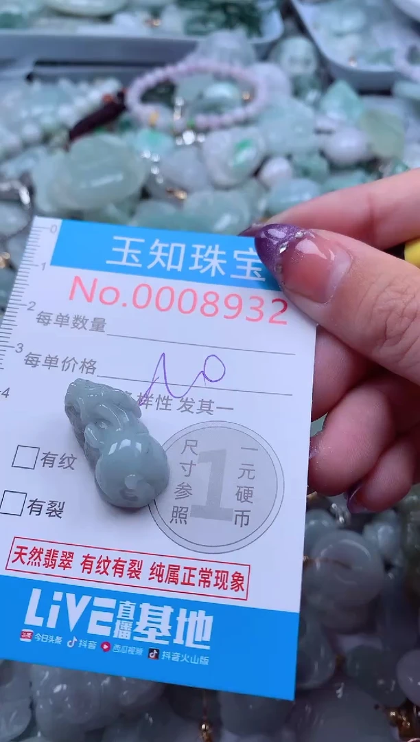 翡翠未镶嵌吊坠(不含链)8932