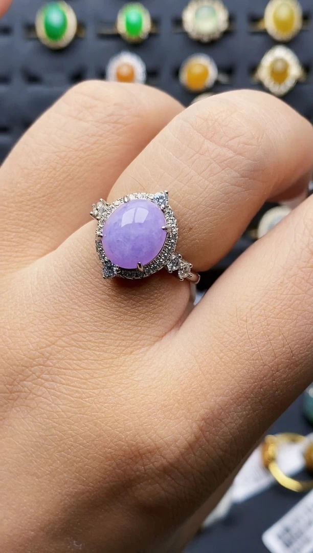 银S925镶嵌戒指翡翠4879