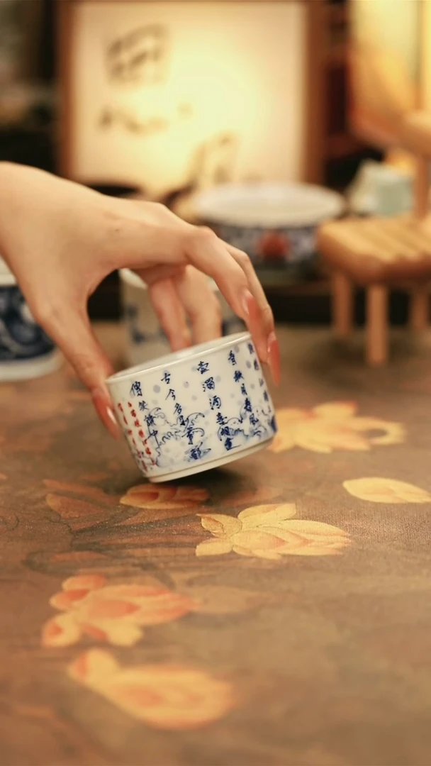 M3006/陶瓷海浪临江仙直筒杯