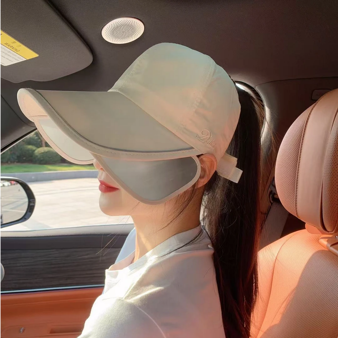帽子大帽檐时尚户外百搭夏季透气防紫外线遮脸运动夏天韩版骑车