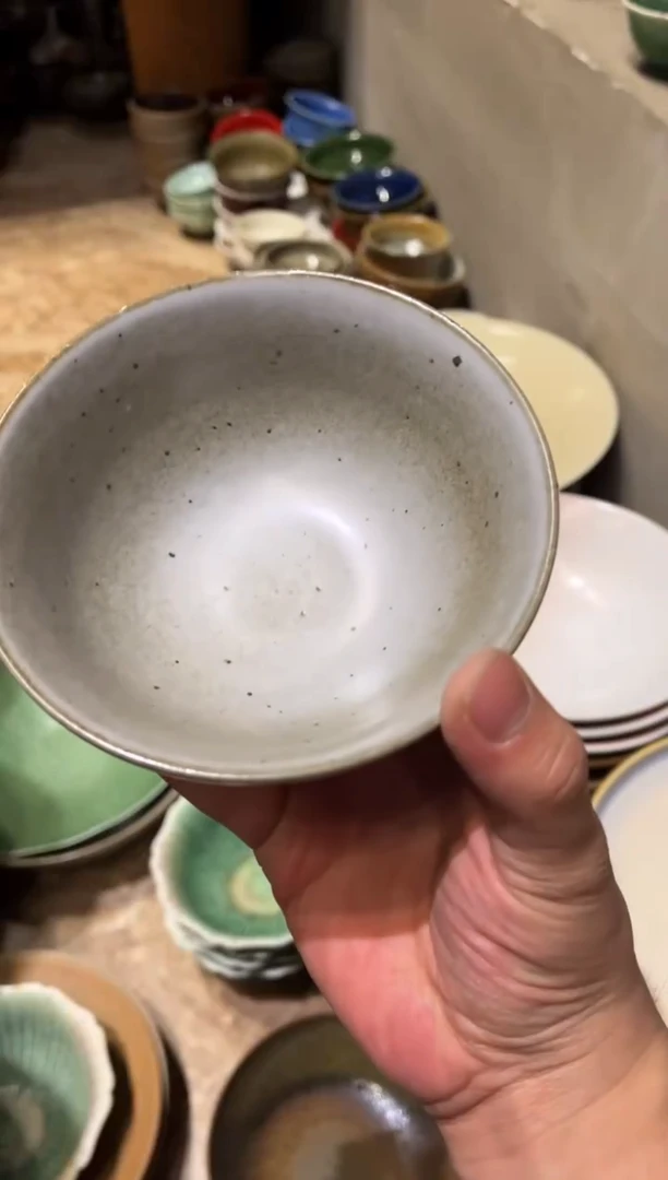 【闪购商品】瓷片935灰色万福二号碗1个