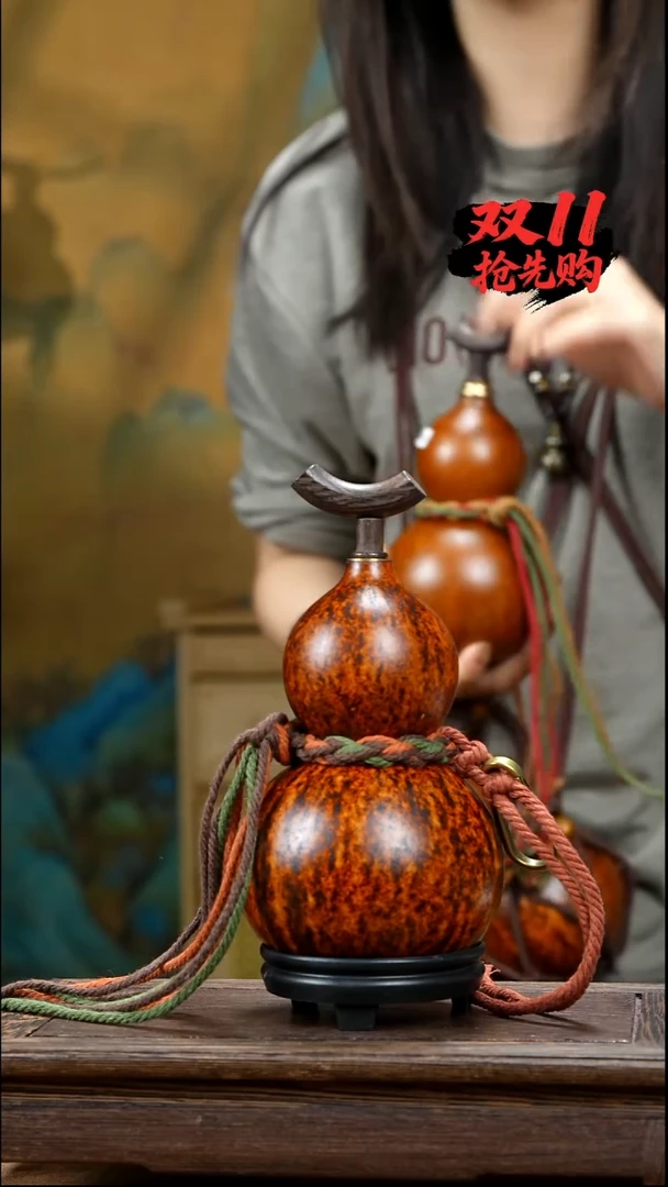 YN004简约大漆款酒葫芦不包手串