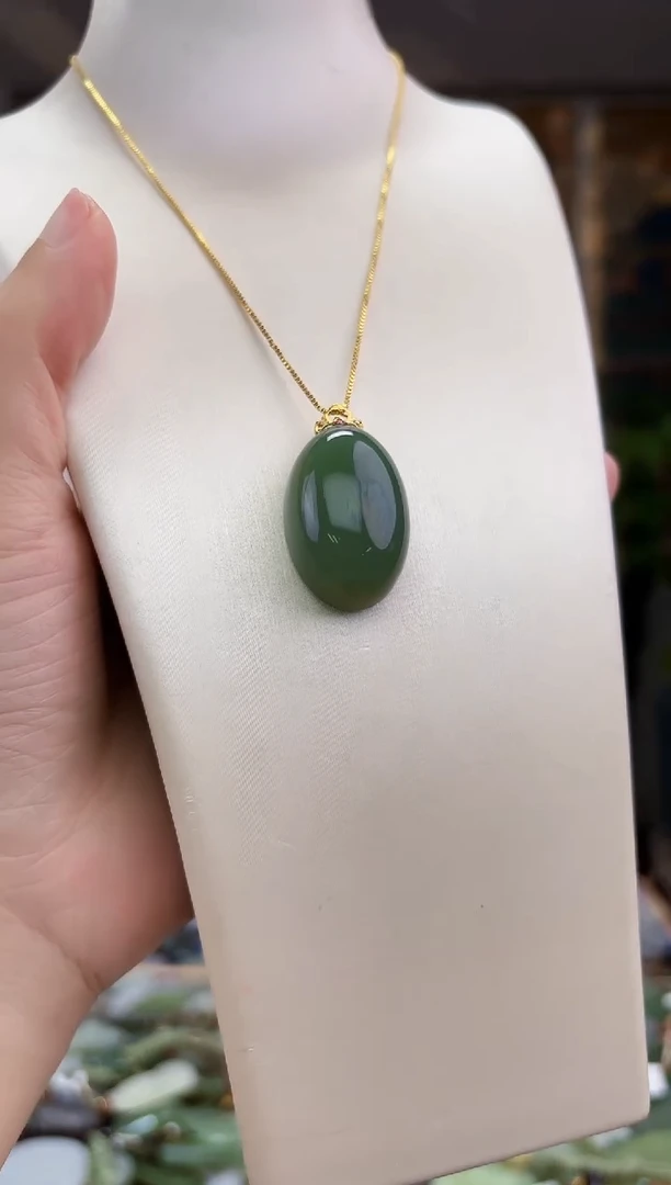 和田玉18K金镶嵌挂件拍一发一多样性发货