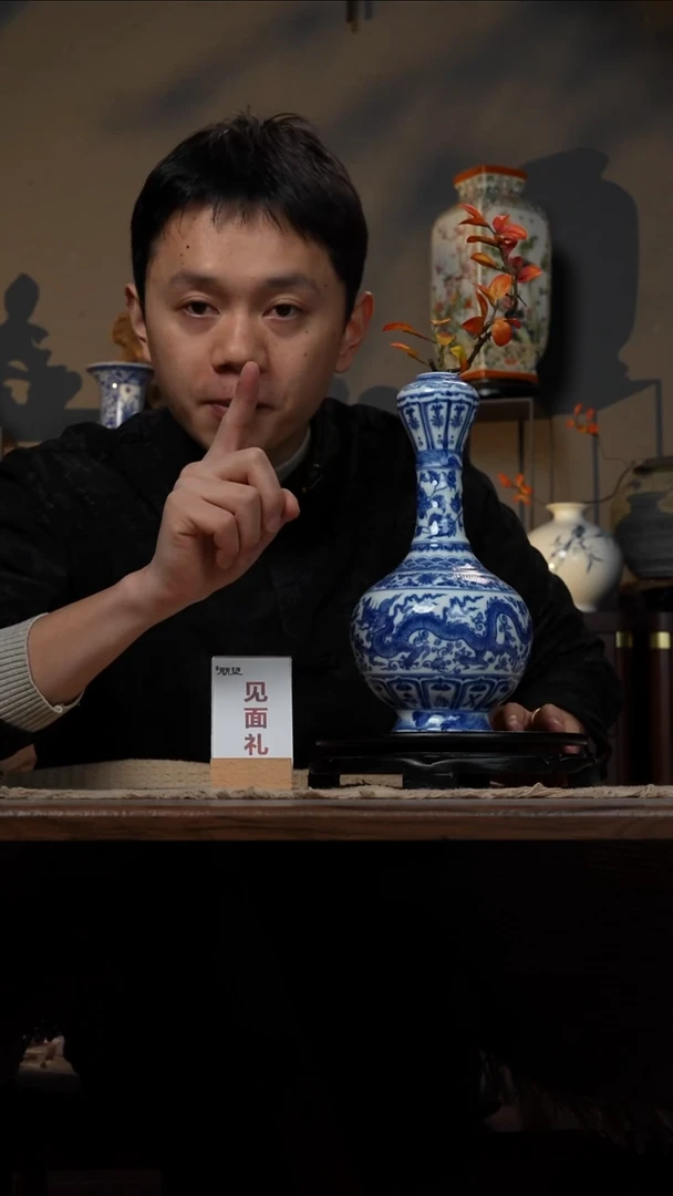 摆件陶WN景德镇问泥旗舰店陶瓷花瓶摆件
