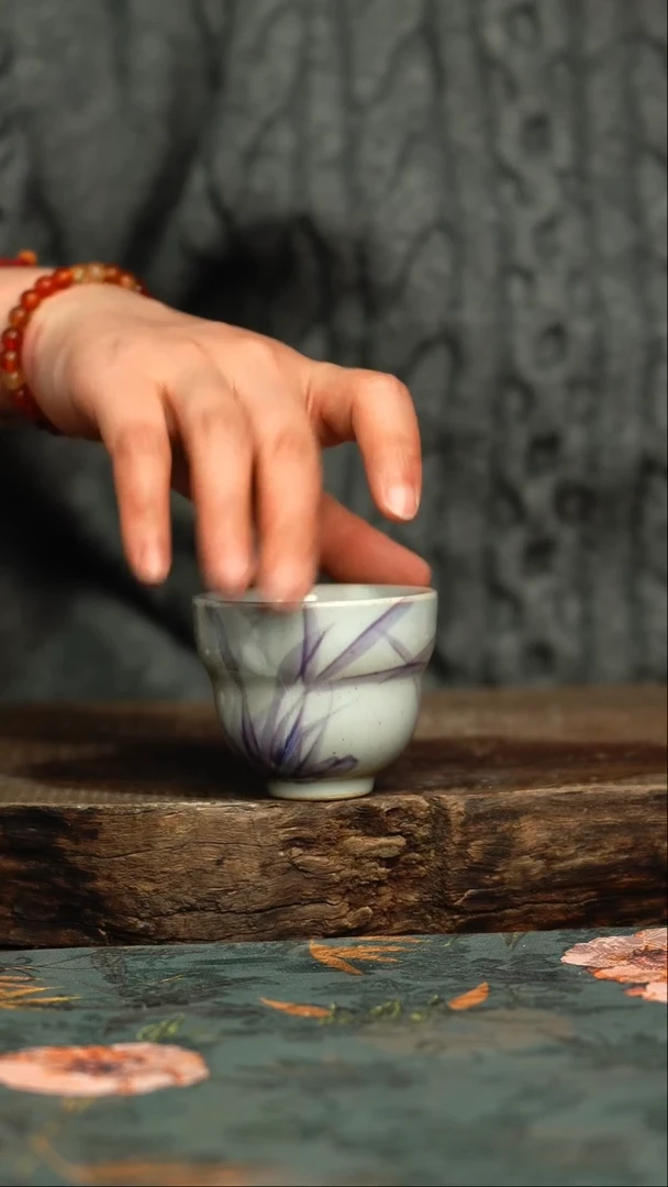 【闪购商品】杯釉下彩手工手绘同款陶器