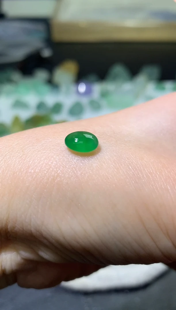 未镶嵌定制翡翠毛货  8-6.4-3.5