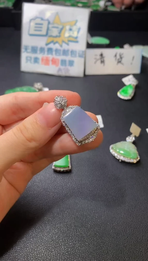 颈饰银S925镶嵌翡翠翡翠