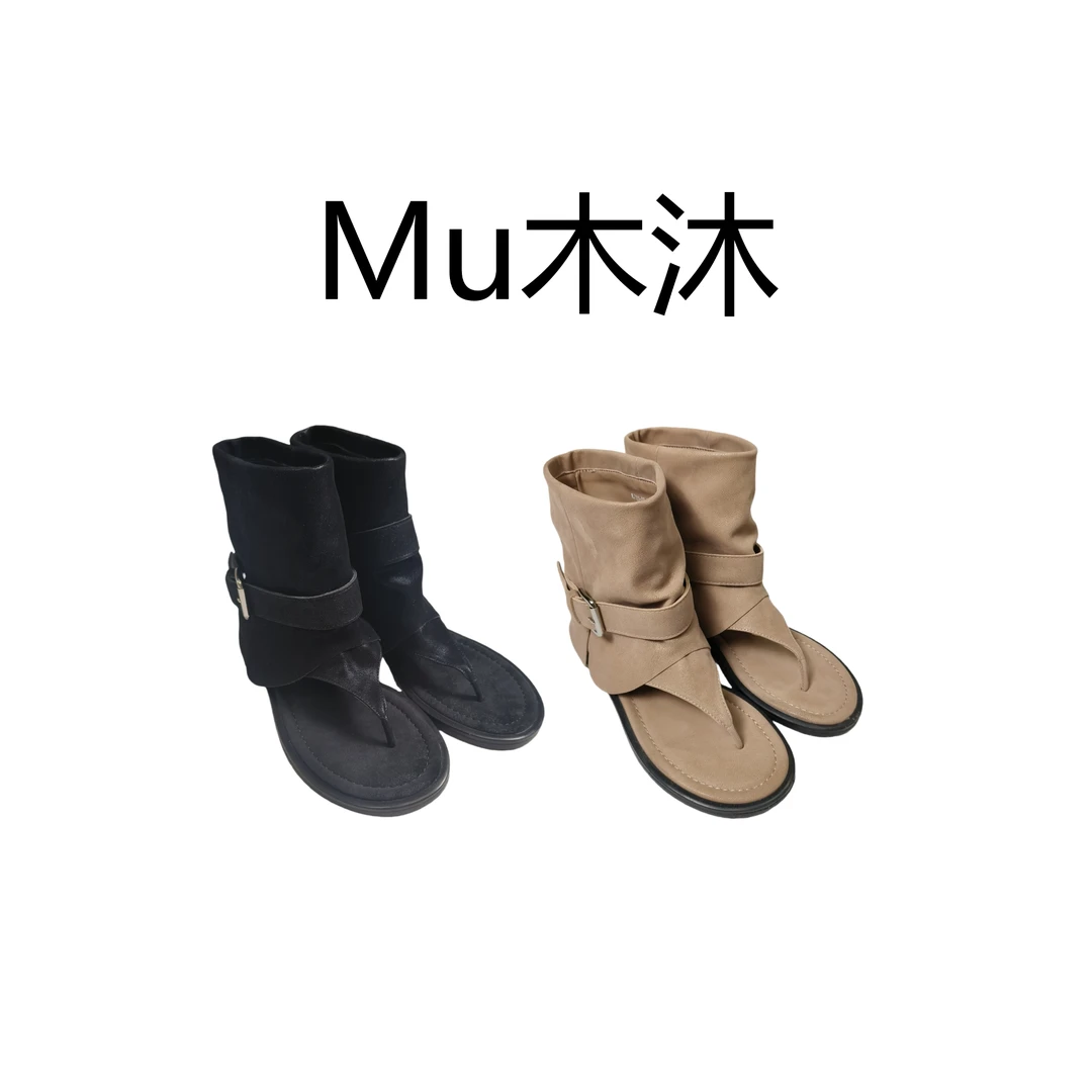 Mu木沐小号♠新品翻面人字时尚凉鞋