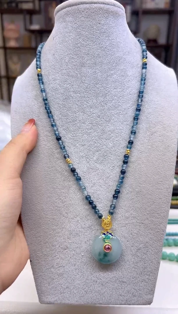 【闪购商品】翡翠毛衣链未镶嵌M664