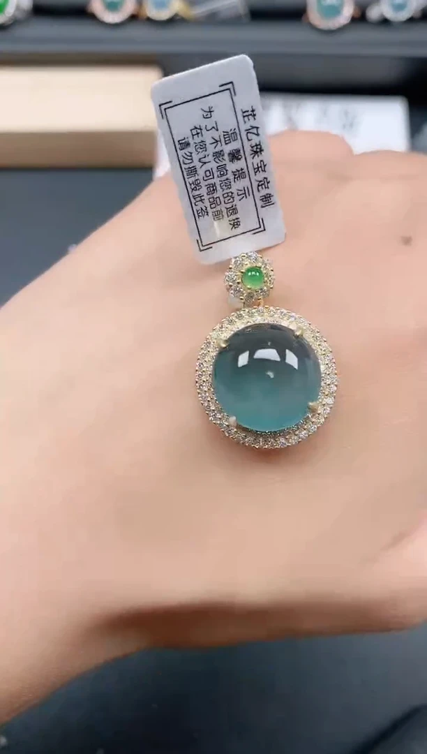 银S925镶嵌戒指翡翠111