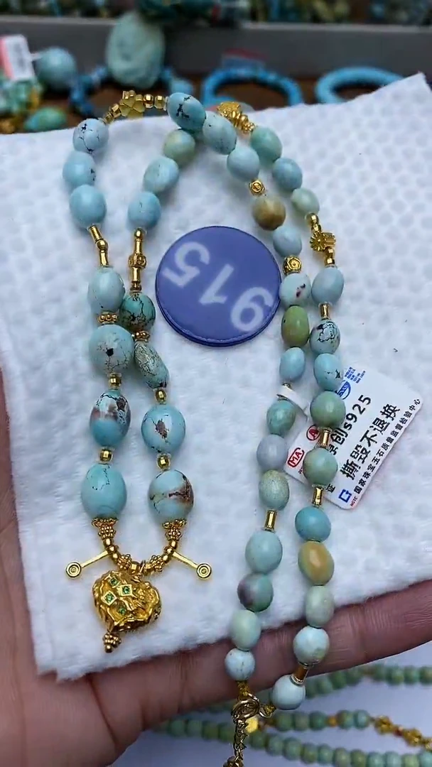 【闪购商品】绿松石项链银S925镶嵌915