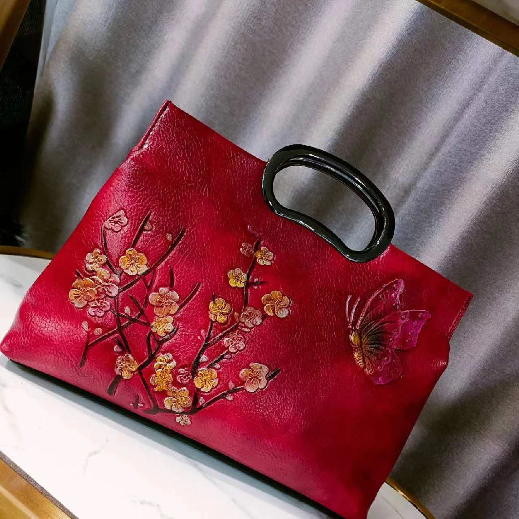 依诺花开富贵手拎包