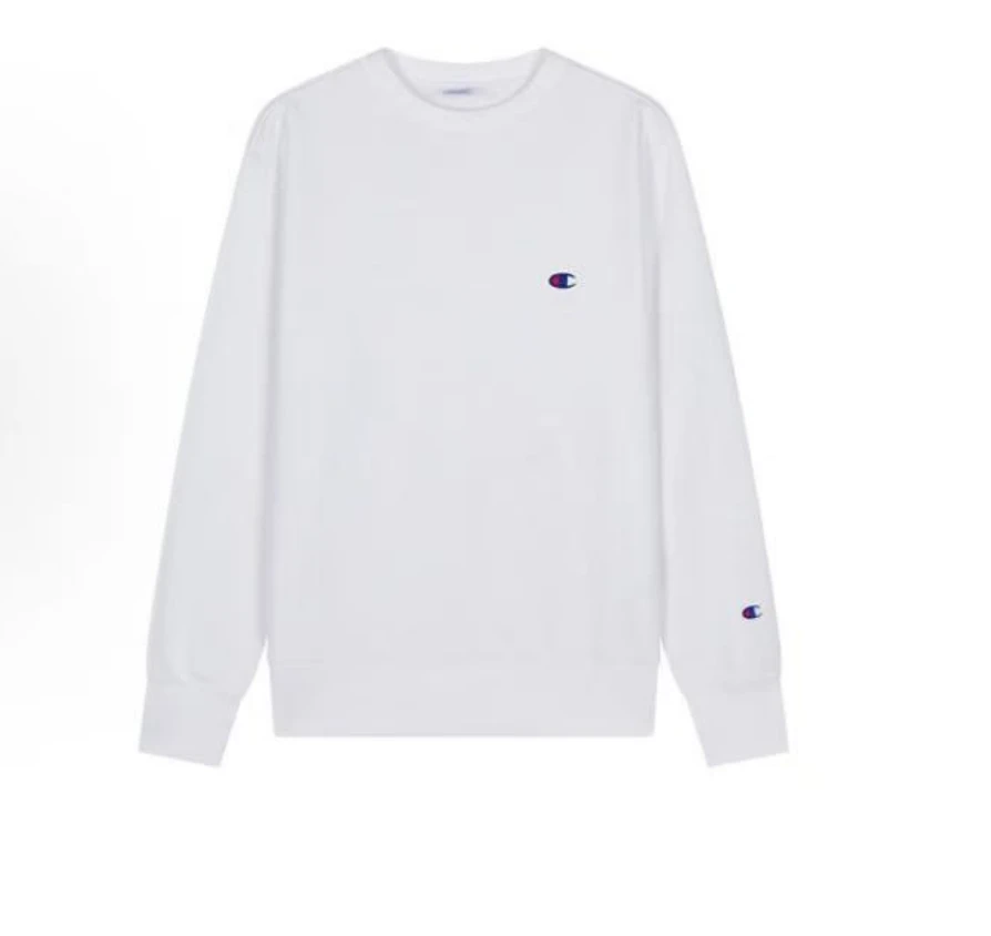 CHAMPION日版门店货经典刺绣轻薄毛圈圆领套头无帽卫衣 C3-Q001