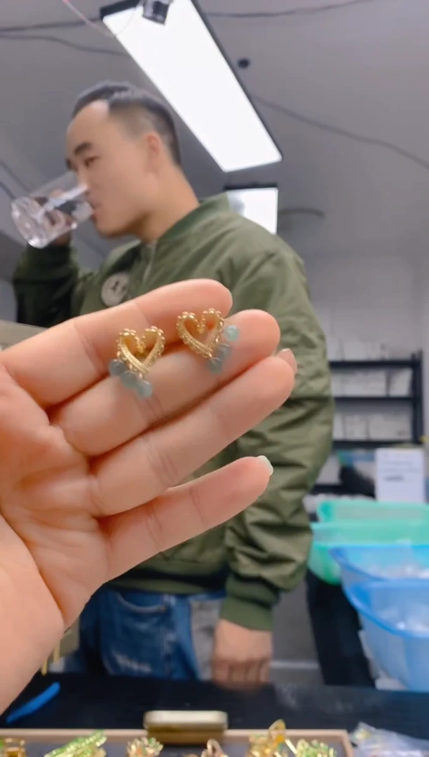 【闪购商品】翡翠耳饰合金276翡翠耳钉