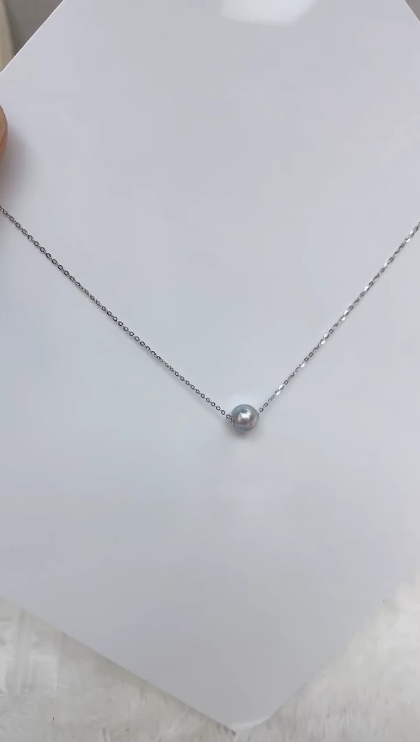 海水珍珠18K金镶嵌吊坠(赠链)