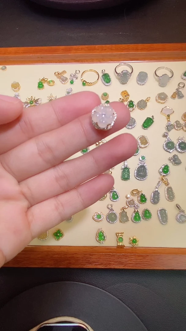 吊坠(不含链)银S925镶嵌翡翠1