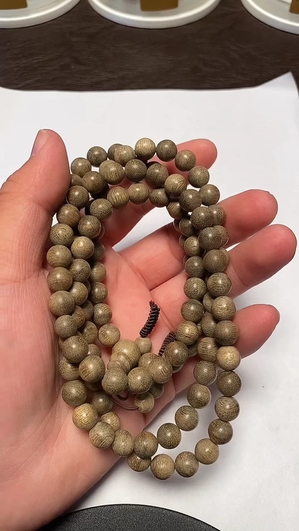 沉香手串啊**啦tc10031沉香天然野文莱老料多圈