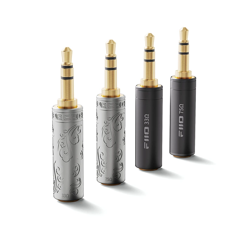 FiiO/飞傲阻抗棒3.5/4.4 33/75欧姆降噪耳机电脑手机播放器插头