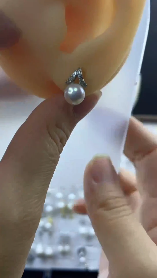 合金耳饰淡水珍珠64