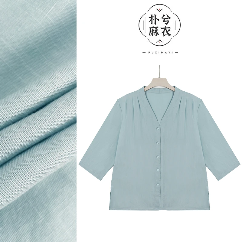 8962纯亚麻减龄汉服衬衫