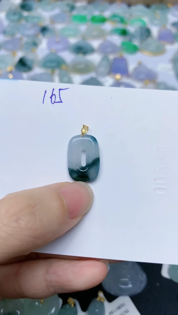 【闪购商品】翡翠颈饰18K金镶嵌天然翡翠A货