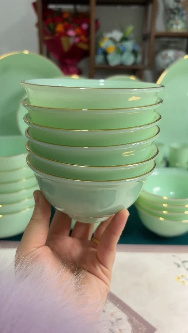 4.5英寸玉瓷碗6个口径11.5厘米