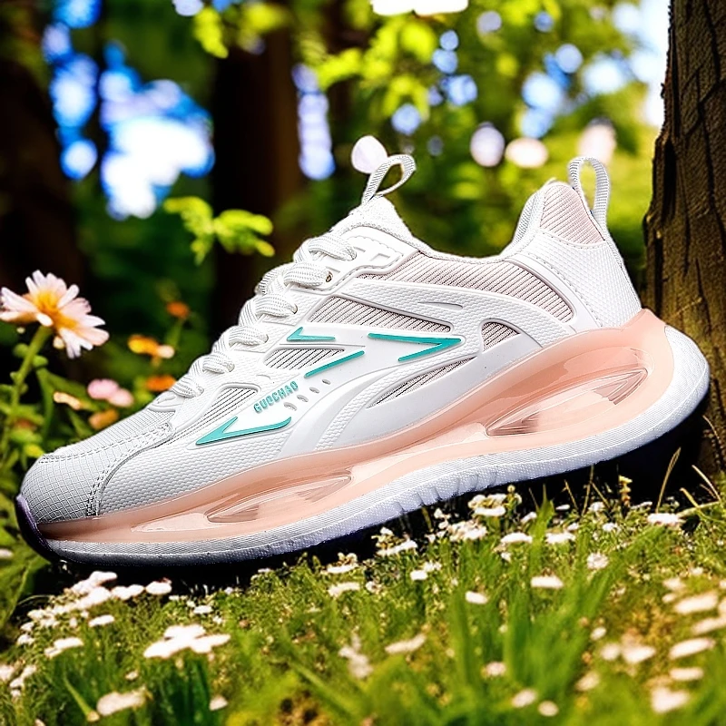 潮鞋透气休闲跑道女鞋跑步鞋夏季女皮鞋女士跑步专用男士休闲跑鞋