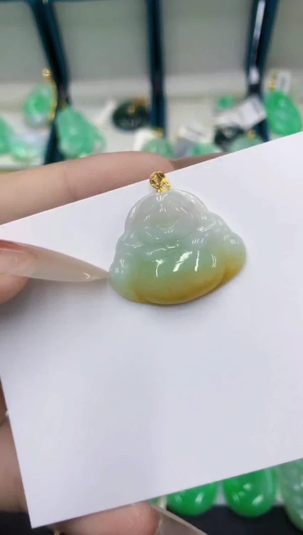 颈饰18K金镶嵌翡翠11111