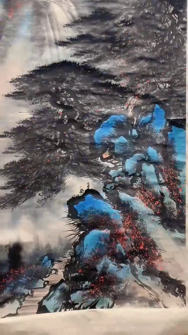 国画道*1-4-15黎老师国画作品轴