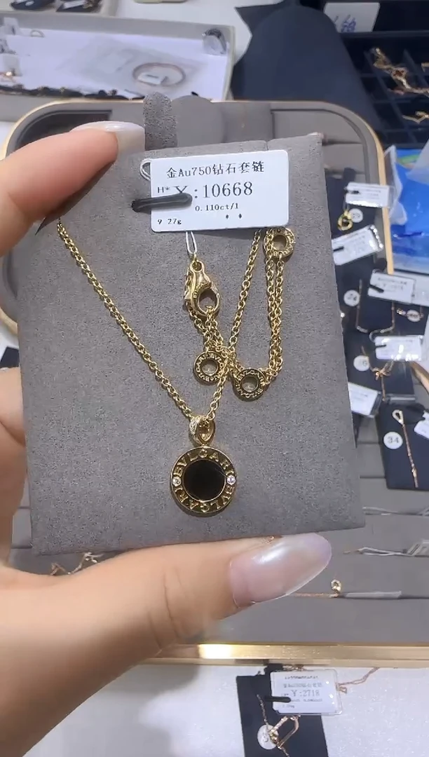 颈饰18K金镶嵌钻石18K金套链8850