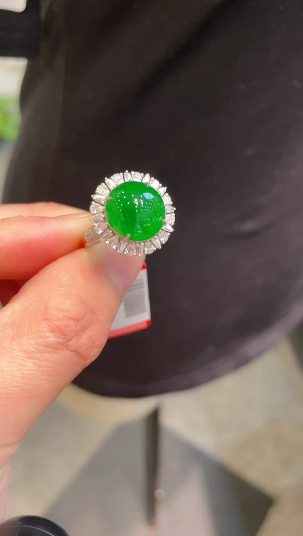 【闪购商品】翡翠颈饰18K金镶嵌 A94天然A货翡翠