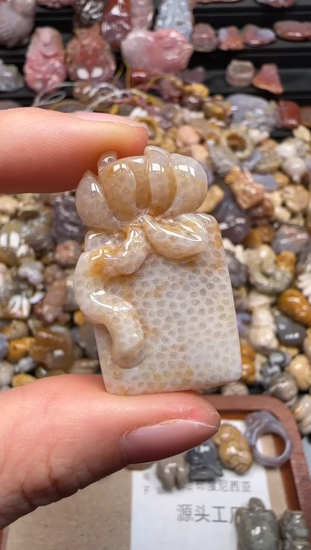 【闪购商品】硅化珊瑚（珊瑚玉）颈饰未镶嵌613