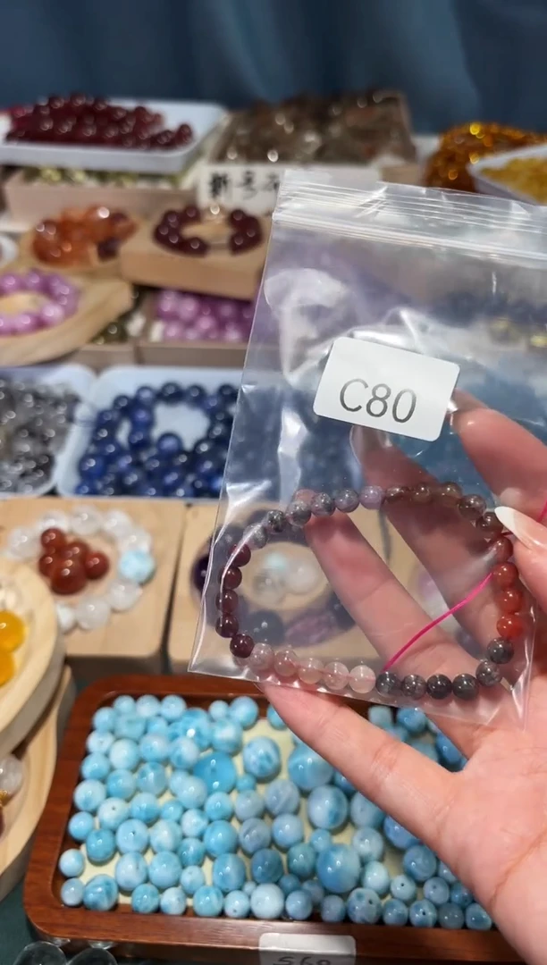 未镶嵌手串水晶糖****yC80极光多宝手串单条