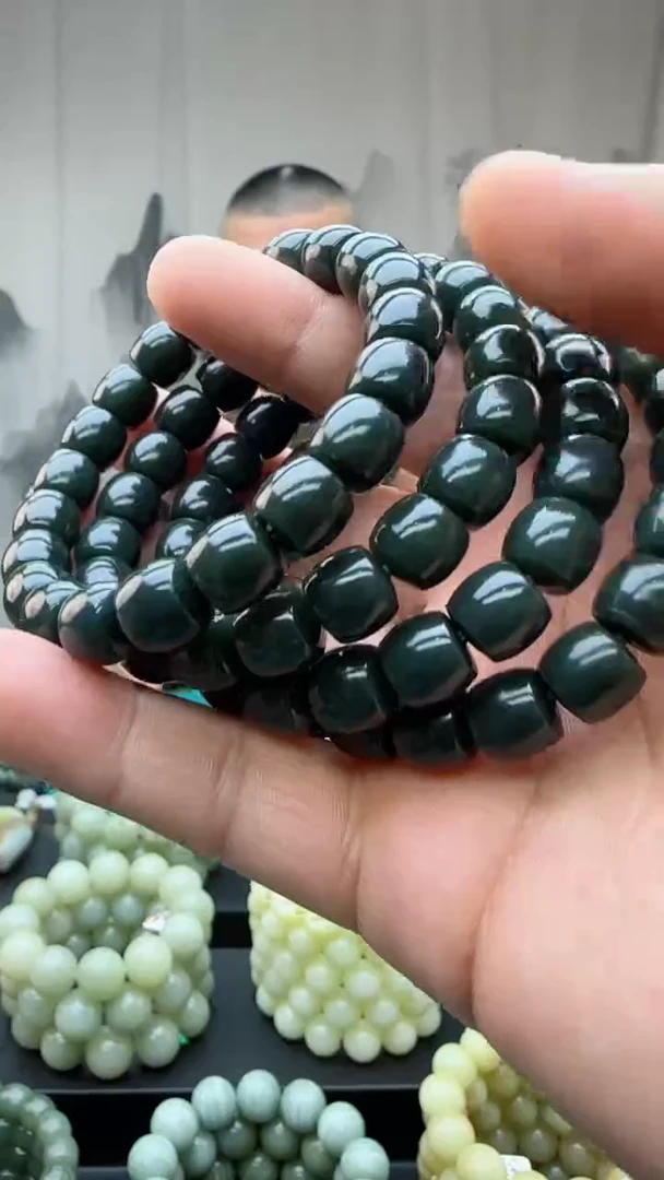 【闪购商品】和田玉颈饰未镶嵌多样性发货拍一发一卡9*10直切深蓝