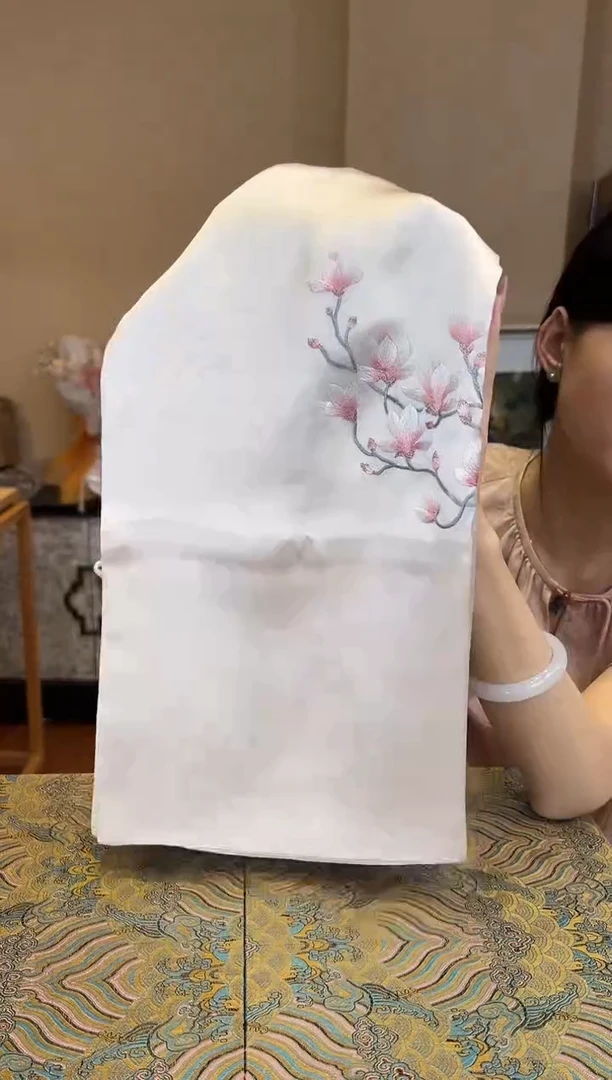 刺绣苏绣100桑蚕丝大披肩