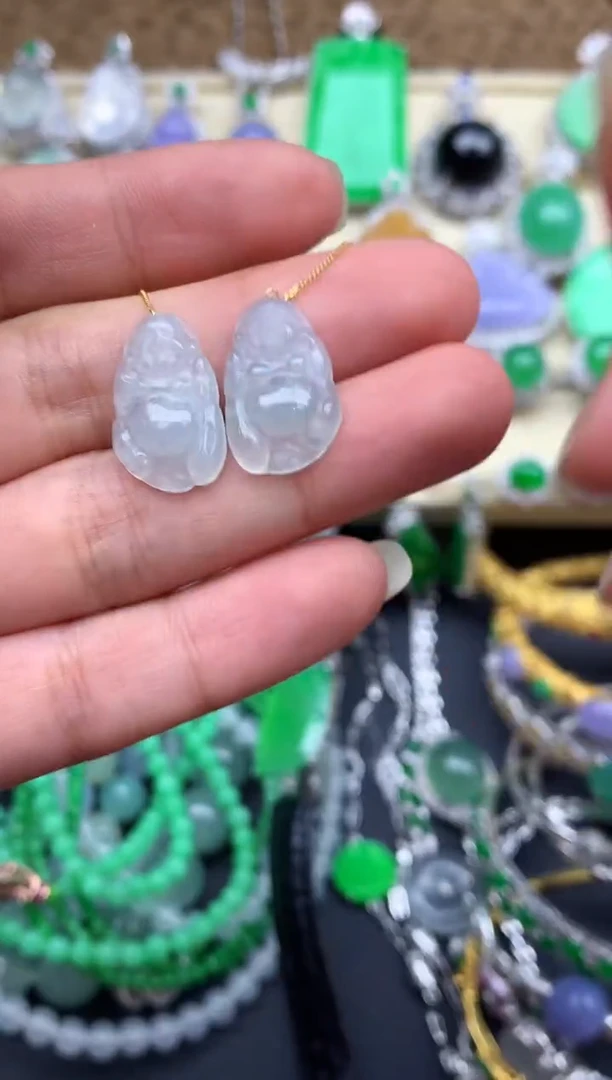 【闪购商品】翡翠耳饰18K金镶嵌182-中国好珍宝