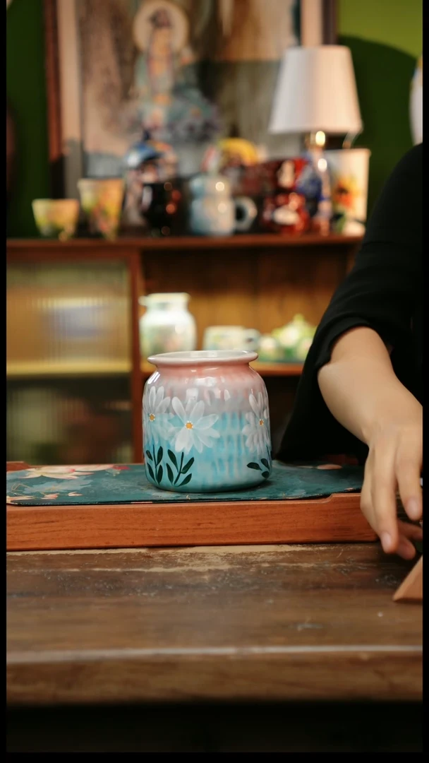 瓷片景德镇纯手工釉下彩精品茶具