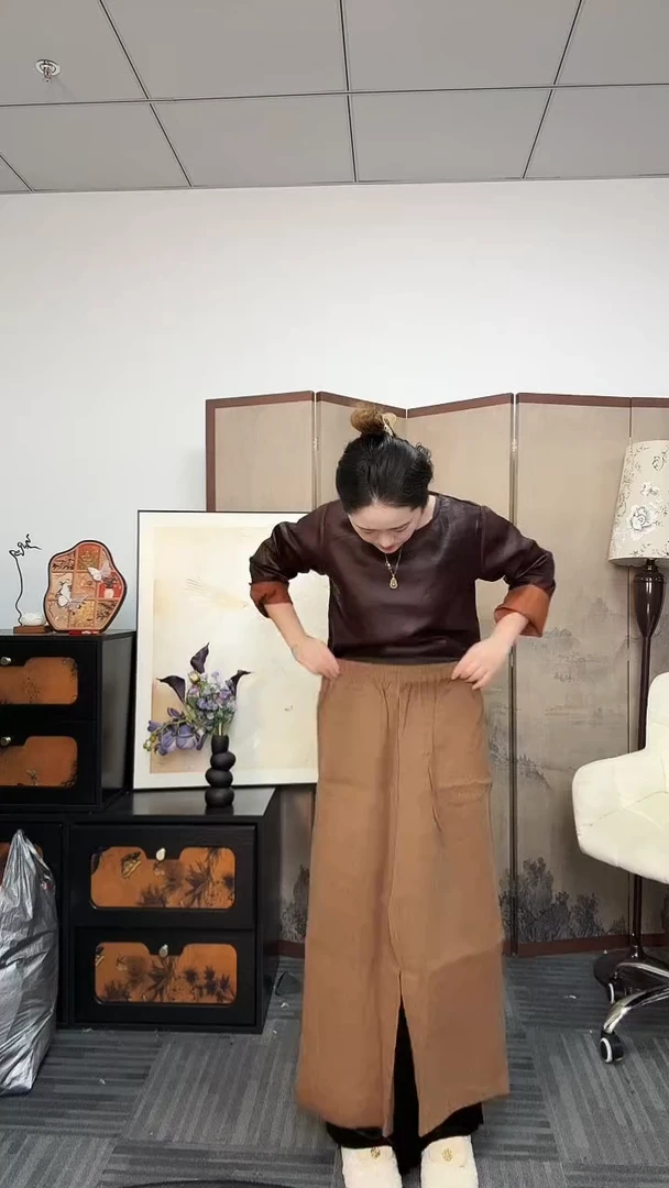 闪购100桑蚕丝原色龟香蕉裤
