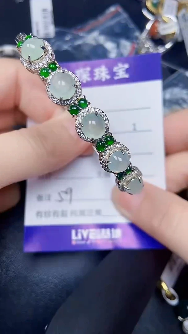 银S925镶嵌戒指翡翠5900