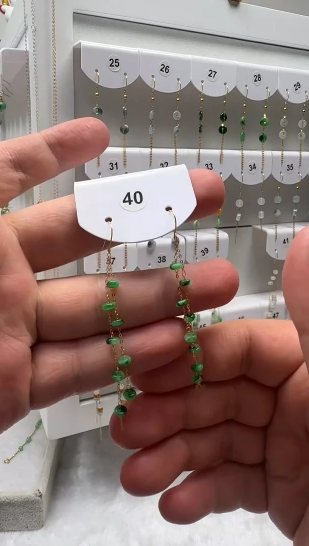 18K金镶嵌翡翠耳饰缅甸天然翡翠a货